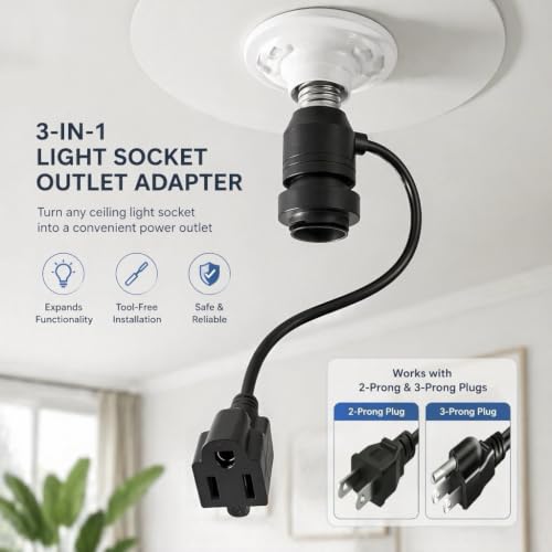 Light Socket Outlet Adapter