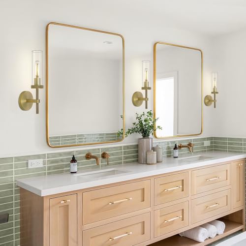 Brass knurled Wall Sconces Set of Two (2 Count)