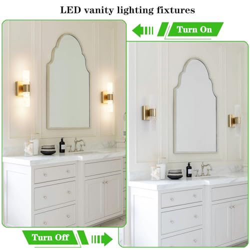 Crystal LED Wall Sconces Set of 2 (2 Count)