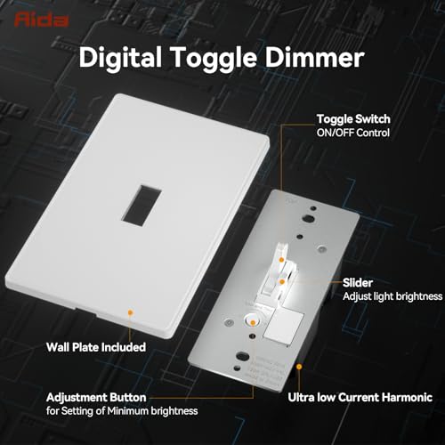 Digital Toggle Dimmer Switch for Dimmable LED (10 Count)