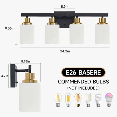 Black and Gold Bathroom Light Fixtures 4