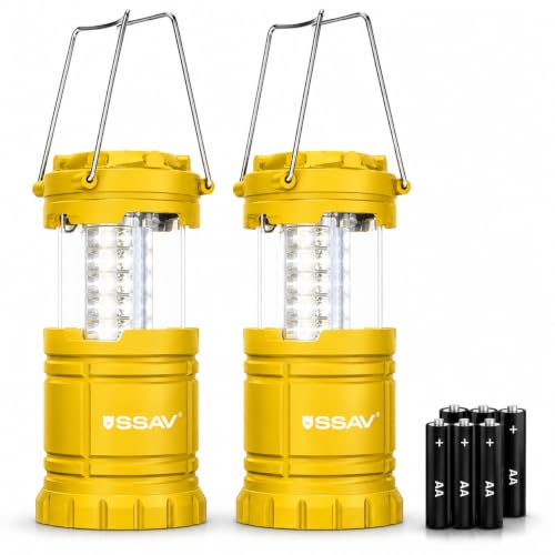 2 Pack Battery Powered LED Lanterns with Batteries for Each Lantern (2 Count)