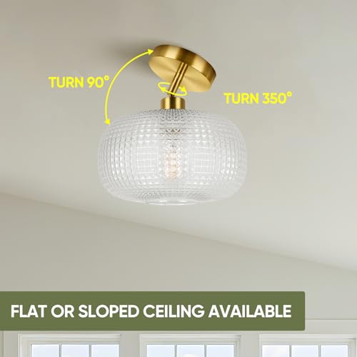 Modern Semi Flush Mount Ceiling Light for Flat and Sloped Ceiling