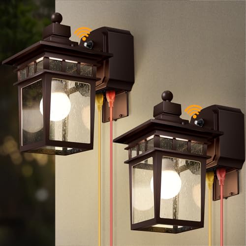 Outdoor Light with GFCI Outlet (2 Count)