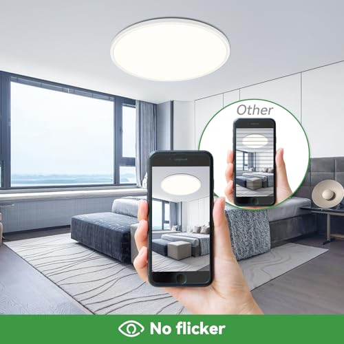 15.8INCH 4Pack Big Dimmable Flush Mount Ceiling Light Fixture White