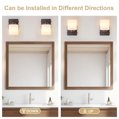 Modern Bathroom Light Fixtures Over Mirror