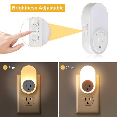 Night Lights Plug Into Wall with Power Outlet (4 Count)