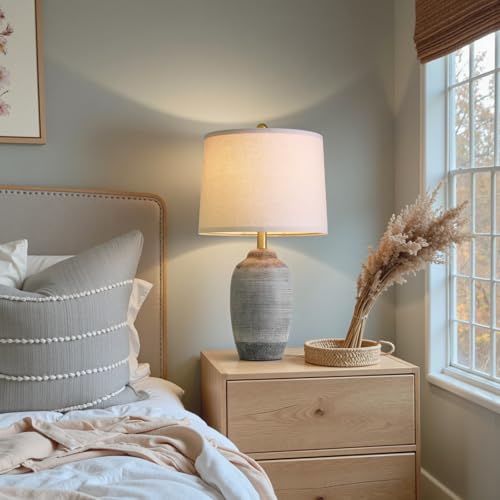24.5" Vintage Ceramic Table Lamp with 5FT Cord