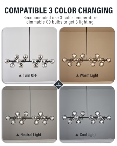 Glass Globe Sputnik Chandelier