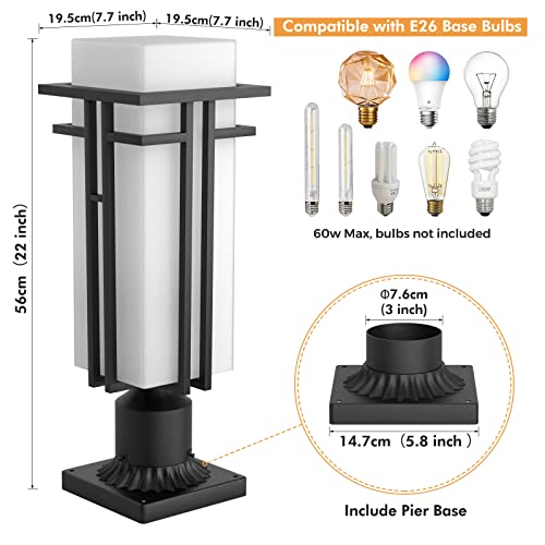 Outdoor Post Light Fixture Aluminum Lamp Posts Outdoor Lighting