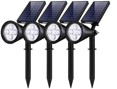 4 Solar Lights Outdoor Spot Garden Yard Landscape Flag (4 Count)