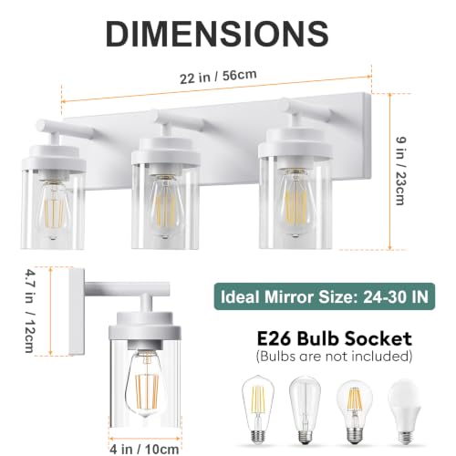 Bathroom Light Fixture White