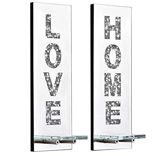 Crystal Crush Diamond Wall Candle Holder Set of 2 (2 Count)