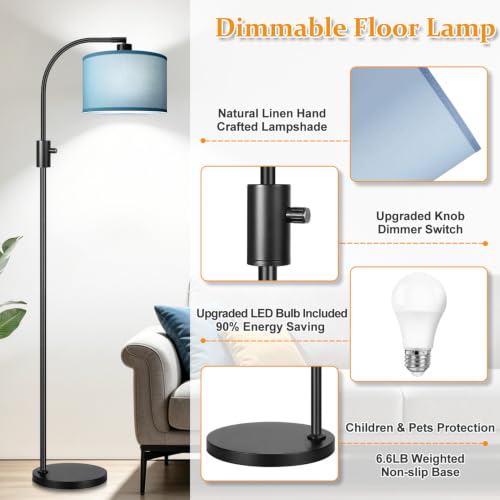 Dimmable Black Floor Lamp