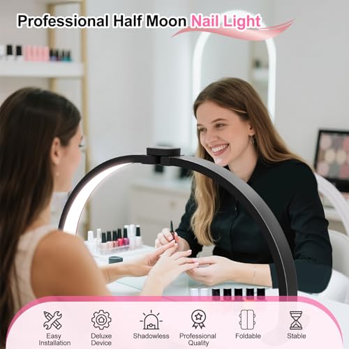 Half Moon Light for Nail Desk