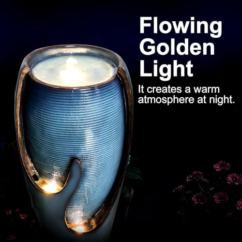 38.7” H Modern Outdoor Fountain