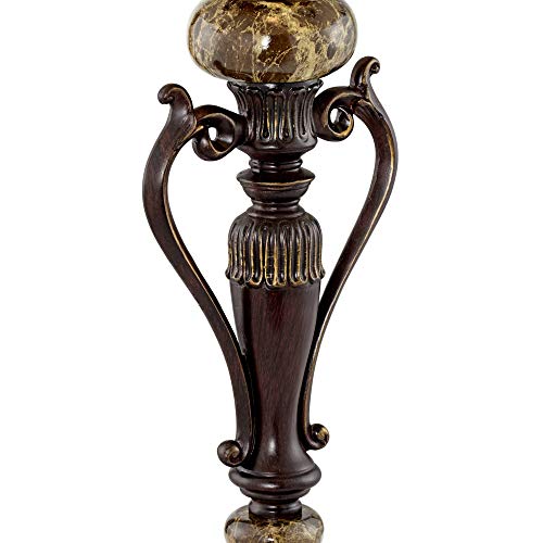 Amor 26" Tall Table Lamp Alabaster Glass Bronze Brown Accent Cottage