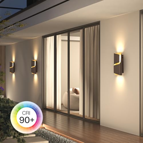 LED Outdoor Wall Lights with Dusk to Dawn Sensor (2 Count)