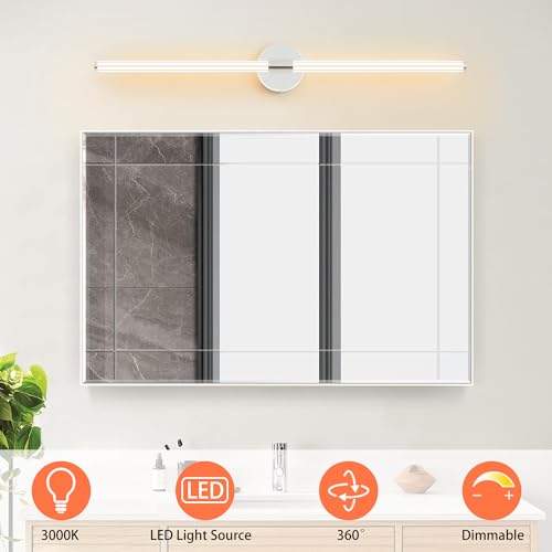 Bathroom Vanity Lights 39" Long LED Vanity Light Bar Chrome