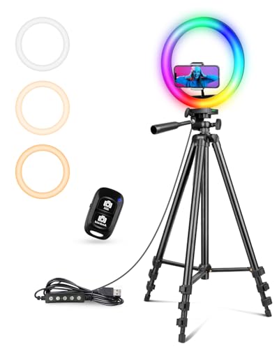 12" RGB Ring Light with 50" Tripod Stand & Phone Holder