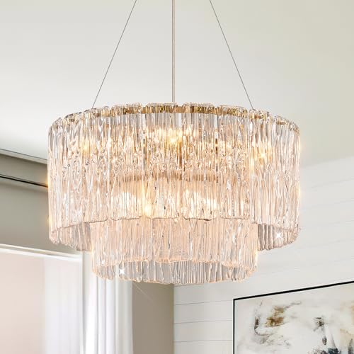 Modern 20" Crystal Glass Chandelier 7