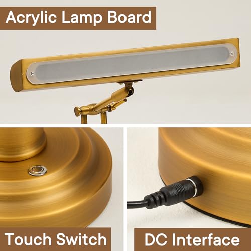 Brass Finish Piano Lamp