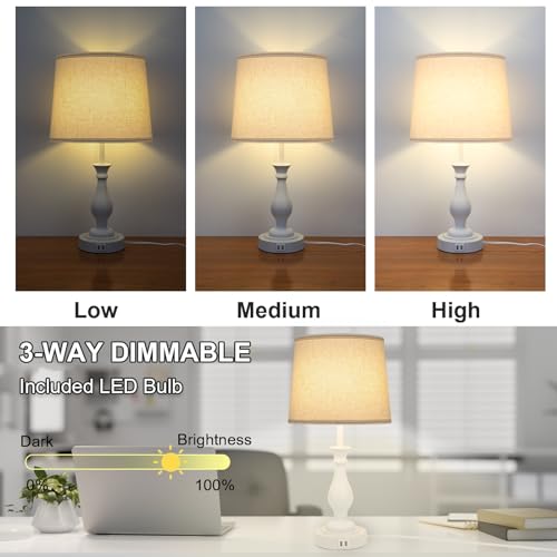 Farmhouse Table Lamp Touch Control 3