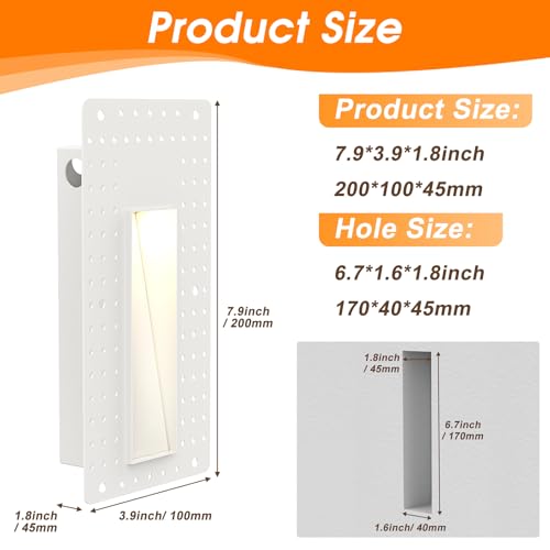 3W 3000K Recessed Step Light