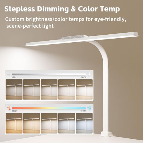 24W Desk Lamp with Clamp