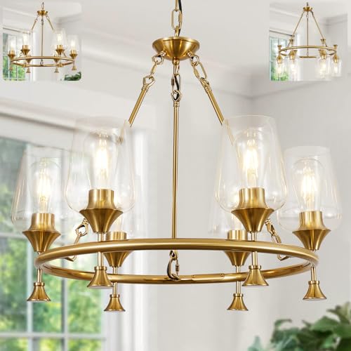 25" Modern Gold Chandelier for Dining Room