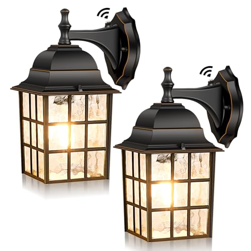 Dusk to Dawn Outdoor Wall Light Fixture (2 Count)