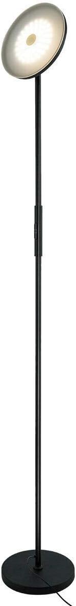 Tangkula Sky LED Torchiere Floor Lamp, Dimmable Standing Light with 3 Light Options, Ideal for Living Room, Bedroom and Office (Black)