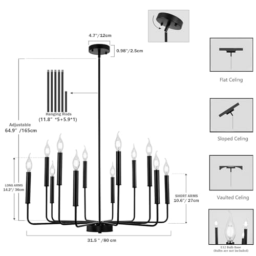 Modern Black Farmhouse Chandeliers