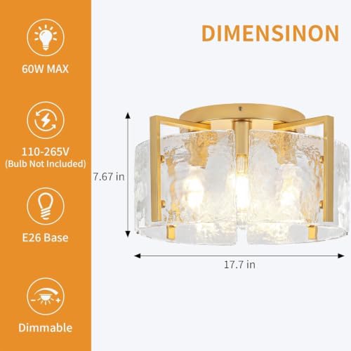 4 Light Semi Flush Mount Ceiling Light