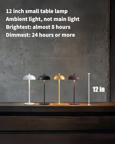 12" Cordless Table Lamps Set of 2 (2 Count)