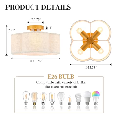 Semi Flush Mount Ceiling Light Fixture