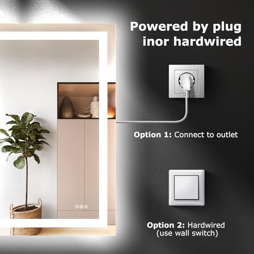 48"X40" LED Bathroom Mirror with Lights