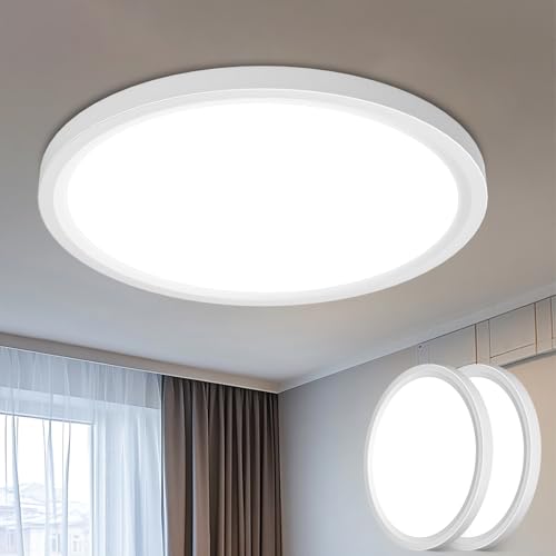 16Inch Flush Mount LED Ceiling Light Fixture (2 Count)