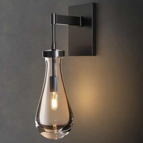 Raindrop Brass Crystal Wall Sconce