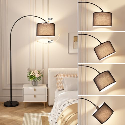 Dimmable Arc Floor Lamp with Remote