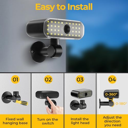 Solar Security Lights Outdoor (2 Count)