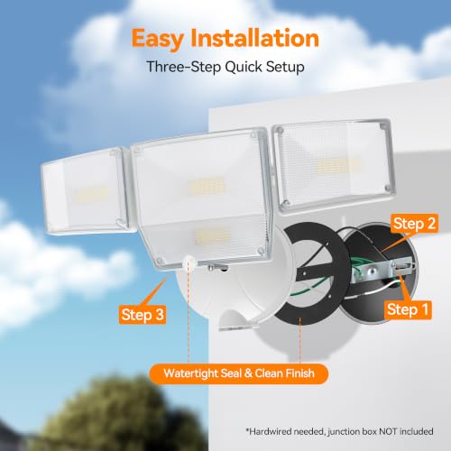 85W 10000LM Dusk to Dawn Outdoor Lighting (White)