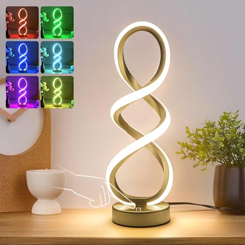 Modern Spiral LED RGB Table Lamp