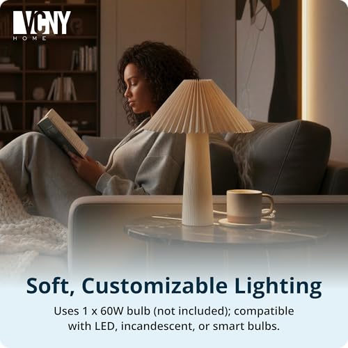 18 in Ivory Ceramic Table Lamp