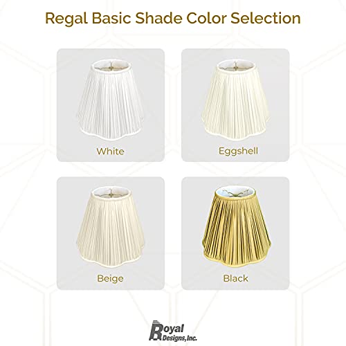 BS-754-14EG-2 Bottom Scallop Gather Pleat Basic Lamp Shade, 7 x 14 x 11.5, Eggshell, 2-Pack (2 Count)