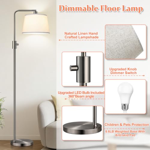 Upgraded】 Dimmable Floor Lamp