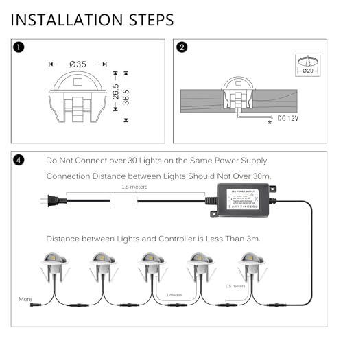 LED Stair Light Low Voltage Waterproof IP65 Outdoor 1