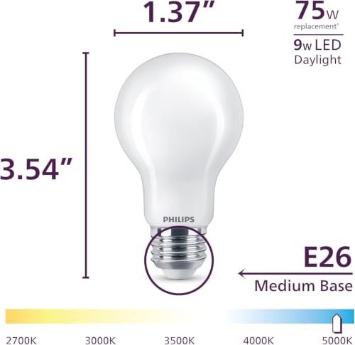 75W A19 4 Pack Ultra Definition Daylight (4 Count)