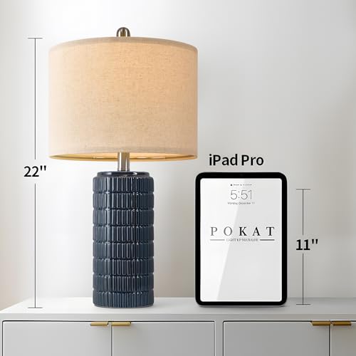 23" Blue Table Lamps (2 Count)
