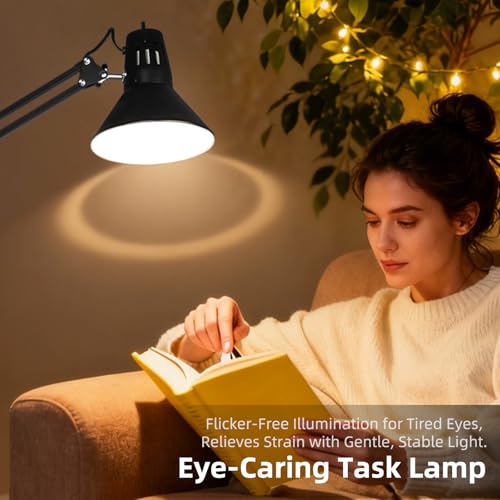 Black Dimmable Desk Lamp with Clamp